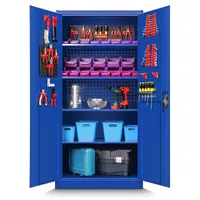 Jan Nowak Werkzeugschrank 4 Fachböden Stahlblech 185 cm x 92 cm x 50 cm blau