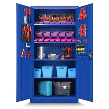 Jan Nowak Werkzeugschrank 4 Fachböden Stahlblech 185 cm x 92 cm x 50 cm blau
