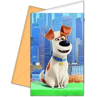 Procos Pets Einladungskarten mit Umschlag in Paket mit 6 Stück