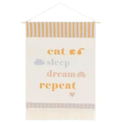 David Fussenegger Wandbehang Nova 'eat sleep...' 48 x 60 cm Rohweiß