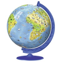 Ravensburger 12340 3D-Globuspuzzle, 180 Teile, Mehrfarbig, Empfohlenes Alter 7-12 Jahre, Größe 26,7 x 23 cm