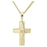 JuwelmaLux Kreuzanhänger JuwelmaLux Anhänger 333 Gold Kreuz mit Zirkonia JL20-02-0014 (1-tlg)