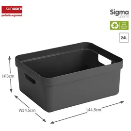 SUNWARE Aufbewahrungsbox Sigma Home 24 L 1-tlg. anthrazit