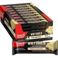 Power-System Proteinriegel Whey Choc Bar,16 Riegel, White Chocolate, je 50g, pro Riegel 15g Protein
