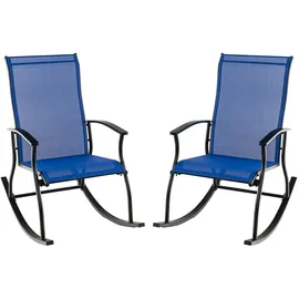 Costway Gartenstuhl 2er Set 0 x 0 x 0 cm blau