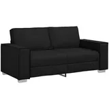 vidaXL Sofa Schwarz 140 cm Kunstleder