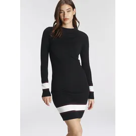 AJC Strickkleid Kurz Rot/Schwarz 40