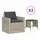 vidaXL Garten-Lounge-Set 4-tlg. hellgrau