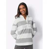 Heine Poloshirt HEINE "Poloshirt", Damen, Gr. 40, grau (grau,