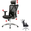 Bürostuhl MCW-J86, Schreibtischstuhl, ergonomisch, verstellbare Lordosenstütze 150kg belastbar ohne Fußstütze, schwarz