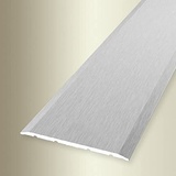 PROVISTON | Übergangsprofil | Breite: 60 mm | Höhe: 0-99 mm | Länge: 1000 mm | Aluminium eloxiert | Glatt | Silber Fein Geschliffen | Selbstklebend