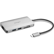 Kensington UH1400p (Docking Port, 1 Port), Dockingstation + USB Hub, Grau
