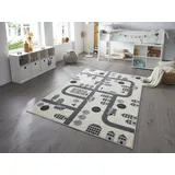 HANSE HOME Kinderteppich »Town«, rechteckig, 0,9 mm Höhe, Kurzflor, Kinderteppich, Spielteppich, Straßen Design, Kinderzimmer