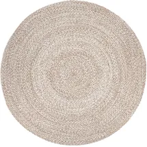 Paco Home Teppich Rund Wohnzimmer Jute Boho Ethno Muster Modern Handgefertigt Naturteppich, Beige, 120 cm Rund, Farbe:Beige