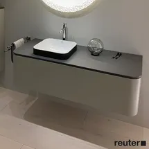 Duravit Happy D.2 Plus Waschtischunterbau für Aufsatzbecken links, steingrau seidenmatt