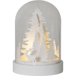 LED-Deko"Kupol",weiss, Rentiere, Timer, Batterie