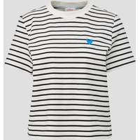 s.Oliver T-Shirt mit Streifenmuster, Damen, schwarz|weiß, 46