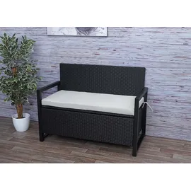 Mendler HWC-F39 2er Sitzbank 120 x 60 x 85 cm Grau