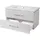 MCW Premium Waschbecken + Unterschrank MCW-D16, Waschbecken Waschtisch, hochglanz 90cm weiß