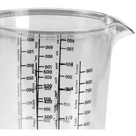 Metaltex Messbecher 1000 ml Kunststoff Transparent Klar