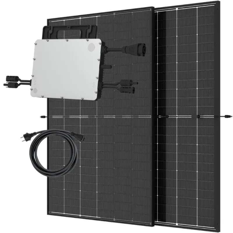 Balkonkraftwerk 800W - 2x Trina Vertex S+ 440Wp Solarmodul + Hoymiles HMS-800W-2T Mikrowechselrichter mit 0% MwSt nach §12 Abs. 3 UstG