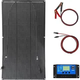 Aysolar 100W 12V Kit Solarpanel Flexibel ETFE 12V Off-Grid System: 1 Stück 100W Monokristalline Solarmodule mit 10A Laderegler für 12V Batterien, Wohnmobil,Boote, Wohnwagen, Van