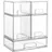 luxuskollektion Schubladenbox  Kunststoff 5 Pack Breit 1 Hoch 2 Medium 2 transparent