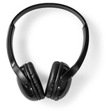 Nedis Drahtlose On-Ear-Kopfhörer max. Batteriespielzeit: 8 Std Eingebautes Mikro Drücken Sie S (8 h, Kabellos), Kopfhörer, Schwarz