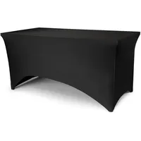 Partydeco Bankett-Tischbezug, 183x76x74 cm, schwarz Tisch Husse Stretch Tischdecke,
