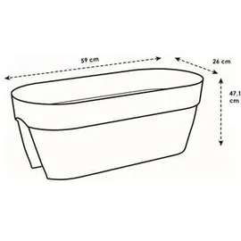 elho Vibia Campana 59 x 26 x 22 cm Anthrazit