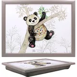 Lesser & Pavey Bug Art Po Zi Panda Knietablett mit Sitzsack zum Servieren von Gerichten | Schöne Knietabletts zum Essen auf dem Schoß zum Abendessen oder zum Atmen | neu gestaltete