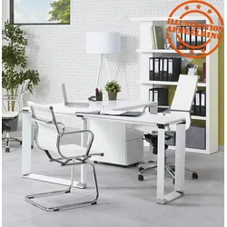 Kadima Design Winkelschreibtisch 200x200cm  L-Form xl-Arbeitsfläche modern minimalistisch  Melaminholz  weißer Computertisch