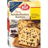 RUF Glutenfreier Schokoflocken-Kuchen mit Kakaoglasur und Schoko-Stückchen, fluffig und schokoladig, glutenfreier Kuchen, Zöliakie geeignet