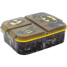 Stor Batman Brotdose mit 3 Fächern - BPA-freie Lunchbox Sandwichbox für Kinder Lunchbox Kunststoff, schwarz