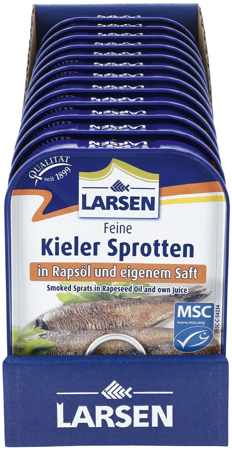 Larsen Kieler Sprotten 110 g Abtropfgewicht, 12er Pack