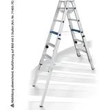 Iller-Leiter Iller Treppenhausleiter Multilift Ergo Plus 2 x 7 Stufen