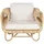 Beliani Gartensessel Dolcedo Rattan 0 x 0 x 0 cm Hellbraun/Beige mit Kissen