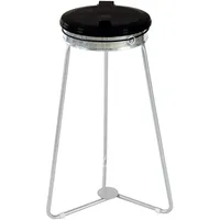 devil ray - Dreibein Müllsackständer Müllsackhalter Abfallsammler Waste Bin Holder verzinkt 70-120 L stationär (Schwarz)