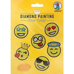 Ursus Diamantenstickerei Sticker "Smileys", 6 Stück