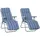 Outsunny Liegestuhl Set mit Kissen klappbar verstellbare Rückenlehne Stahl Polyester Blau 60x75x65-102cm für Garten Terrasse Aosom.de