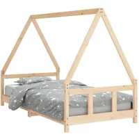 vidaXL Kinderbett 90 x 190 cm Kiefer massiv braun