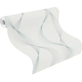 Rasch Textil Vliestapete Grafik 10,05 x 0,53 m 300 g Grau/Weiß/Türkis 475623