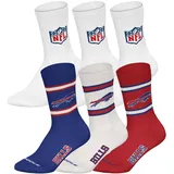 NFL Socken 6er Pack Stretch-NFL 6Pack Crew Socks, bunt|blau 39-42