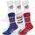 NFL Socken 6er Pack Stretch-NFL 6Pack Crew Socks, bunt|blau 39-42