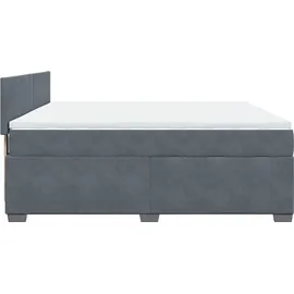 vidaXL Boxspringbett 180 x 200 cm Dunkelgrau