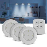 Eaxus Eaxus® 3er Set LED Lampe Batteriebetrieben - LED Unterbauleuchte mit Fernbedienung und Timer