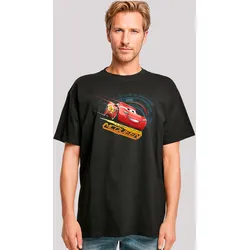 T-Shirt F4NT4STIC "Cars Lightning McQueen", Herren, Gr. S, schwarz, Obermaterial: 100% Baumwolle, casual, oversize, Rundhals, Kurzarm ohne Bündchen, Shirts, Premium Qualität
