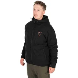 Fox International Collection Sherpa Reißverschlusspullover - Black / Orange - 2XL