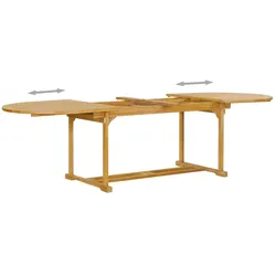 vidaXL 9-tlg. Garten-Essgruppe Teak Massivholz