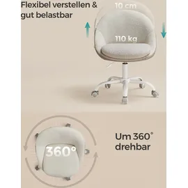 Songmics Drehstuhl Sherpa Cappuccinobeige